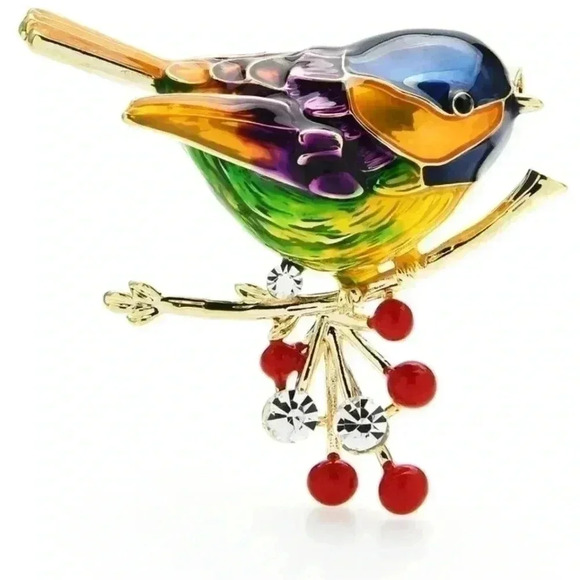 Bird Hot Cloth Dress Hat Brooch - Picture 1 of 2